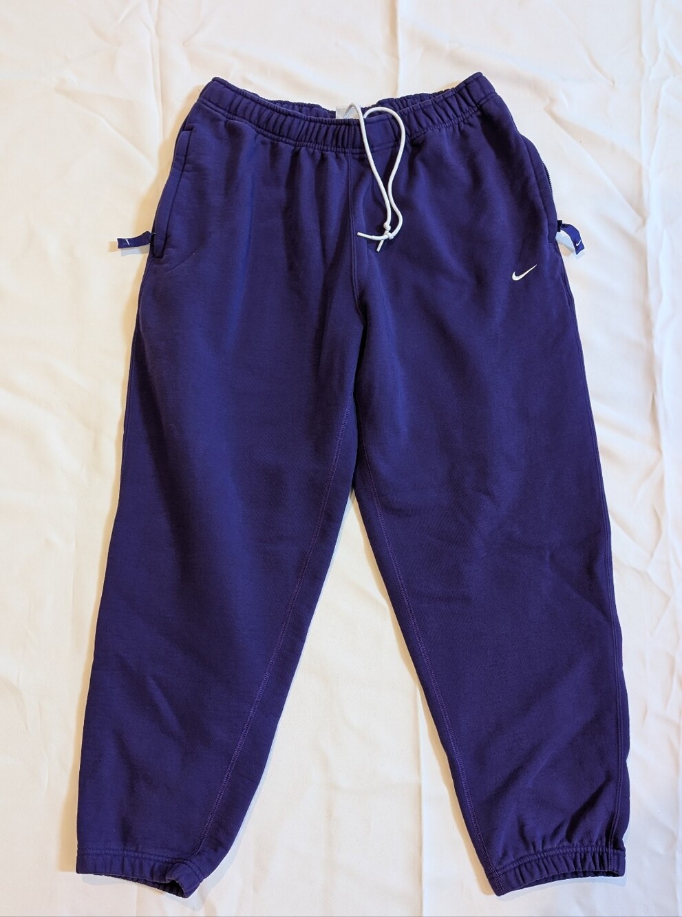 Nike Heavy Purple Jogger Oversized Sweat Pants Single Swoosh Large